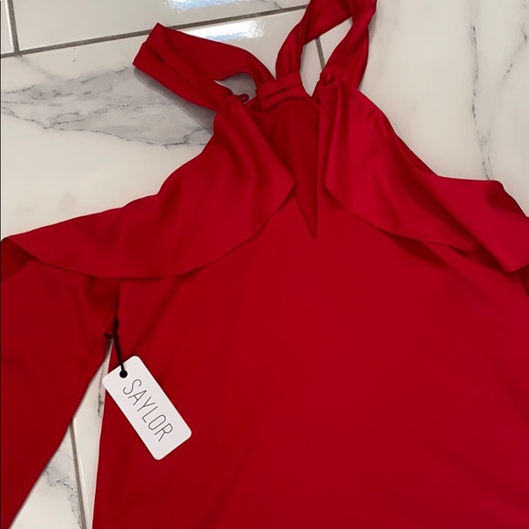 Saylor open shoulder long sleeve blouse - Picture 2 of 2